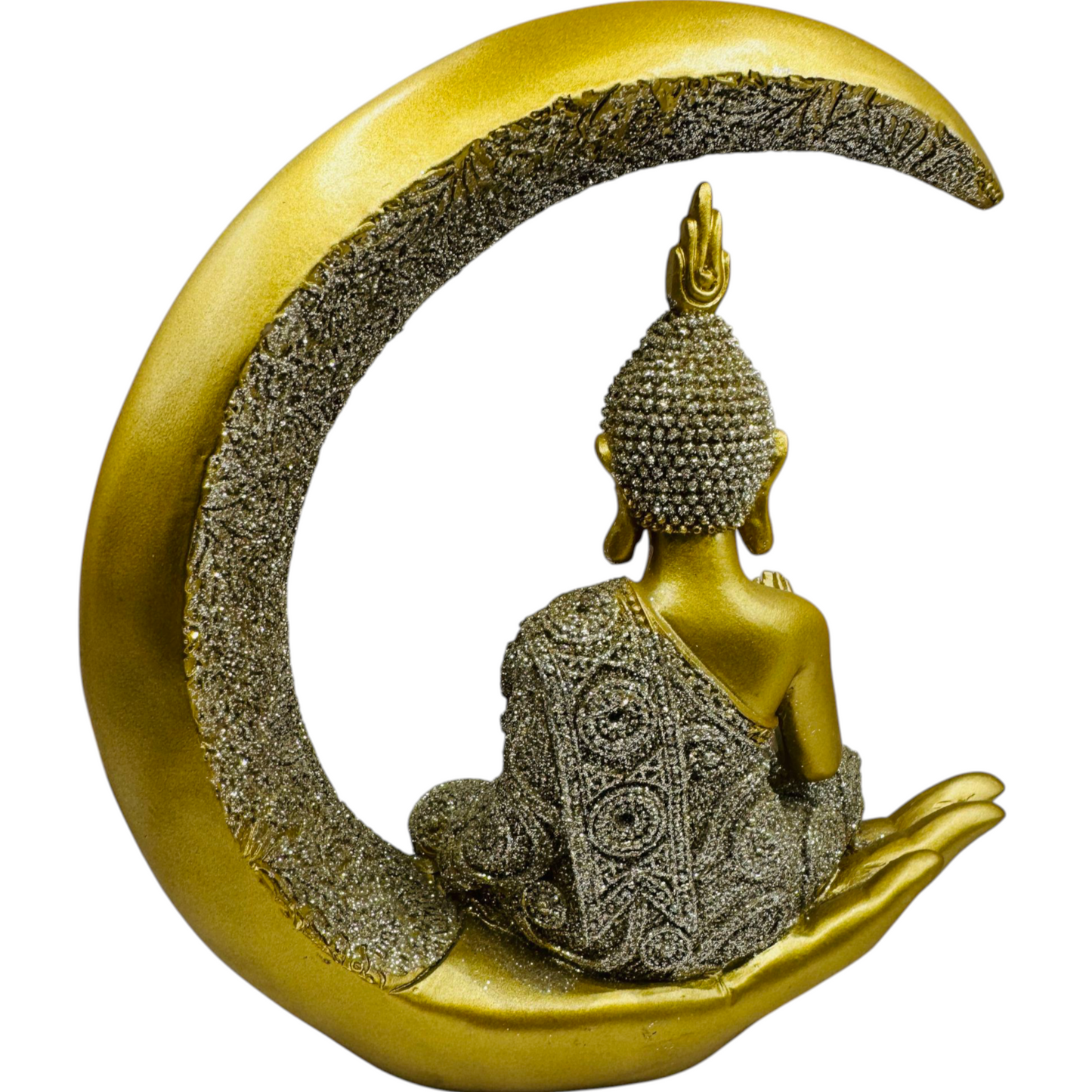 Estatua de Buda Meditando en Luna Creciente