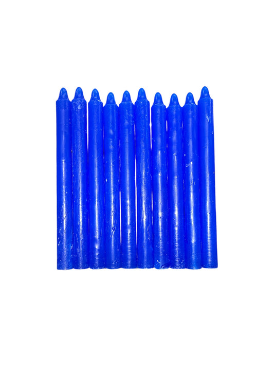 Vela Lisa Azul 10 uds.