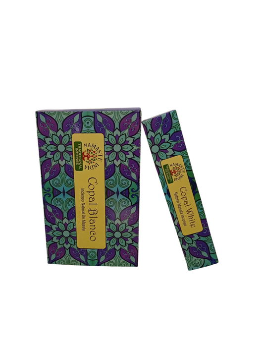 Incienso de Copal Blanco Namaste India 12 uds.
