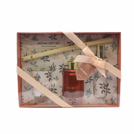 Set de regalo - Difusor con varilla + spray aromatizante "Pink breeze"