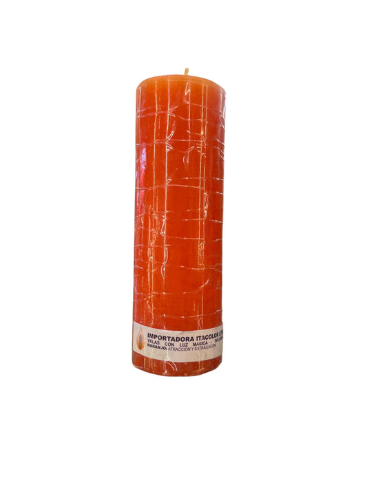 Vela Cirio Naranja 15 cm
