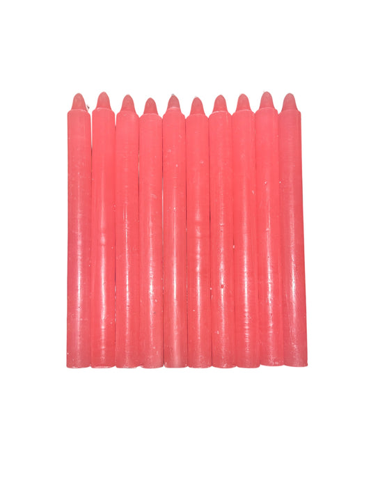 Vela lisa Naranja 10 uds.