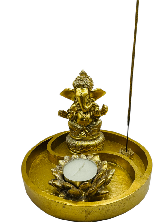 Adorno de Ganesha Porta Incienso y Velas